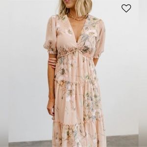 Baltic Born Floral Maxi Dress in Peach